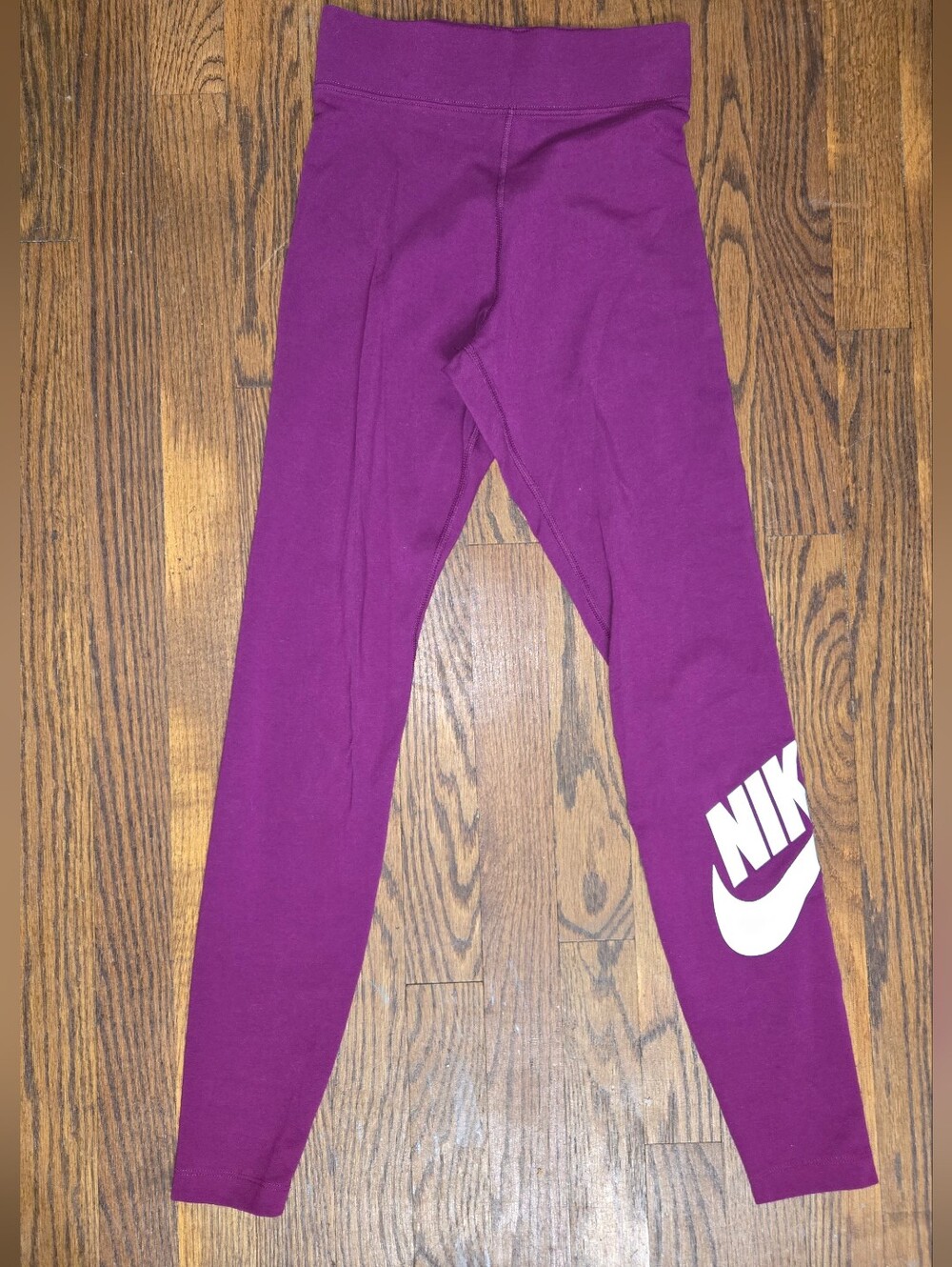 Nike Plum Purple Leggings with White Swoosh